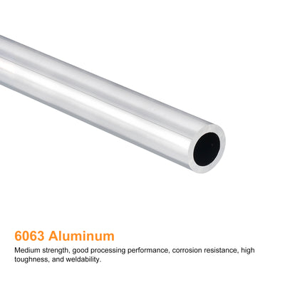 Harfington Uxcell 16mm OD 11mm Inner Dia 400mm Length 6063 Aluminum Tube for Industry DIY Project