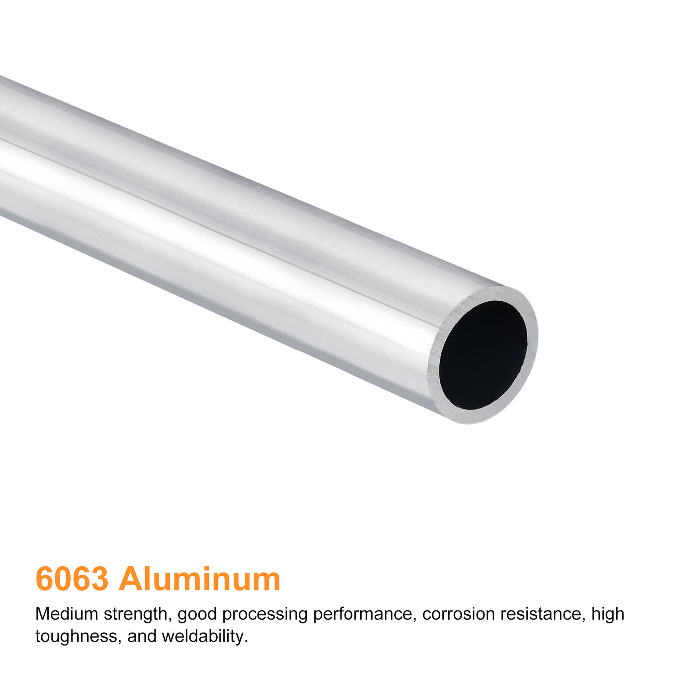 uxcell Uxcell 18mm OD 15mm Inner Dia 400mm Length 6063 Aluminum Tube for Industry DIY Project