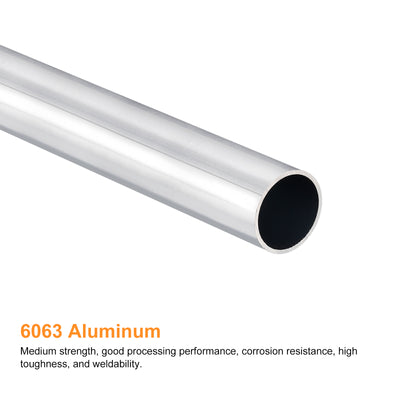 Harfington Uxcell 20mm OD 17mm Inner Dia 400mm Length 6063 Aluminum Tube for Industry DIY Project
