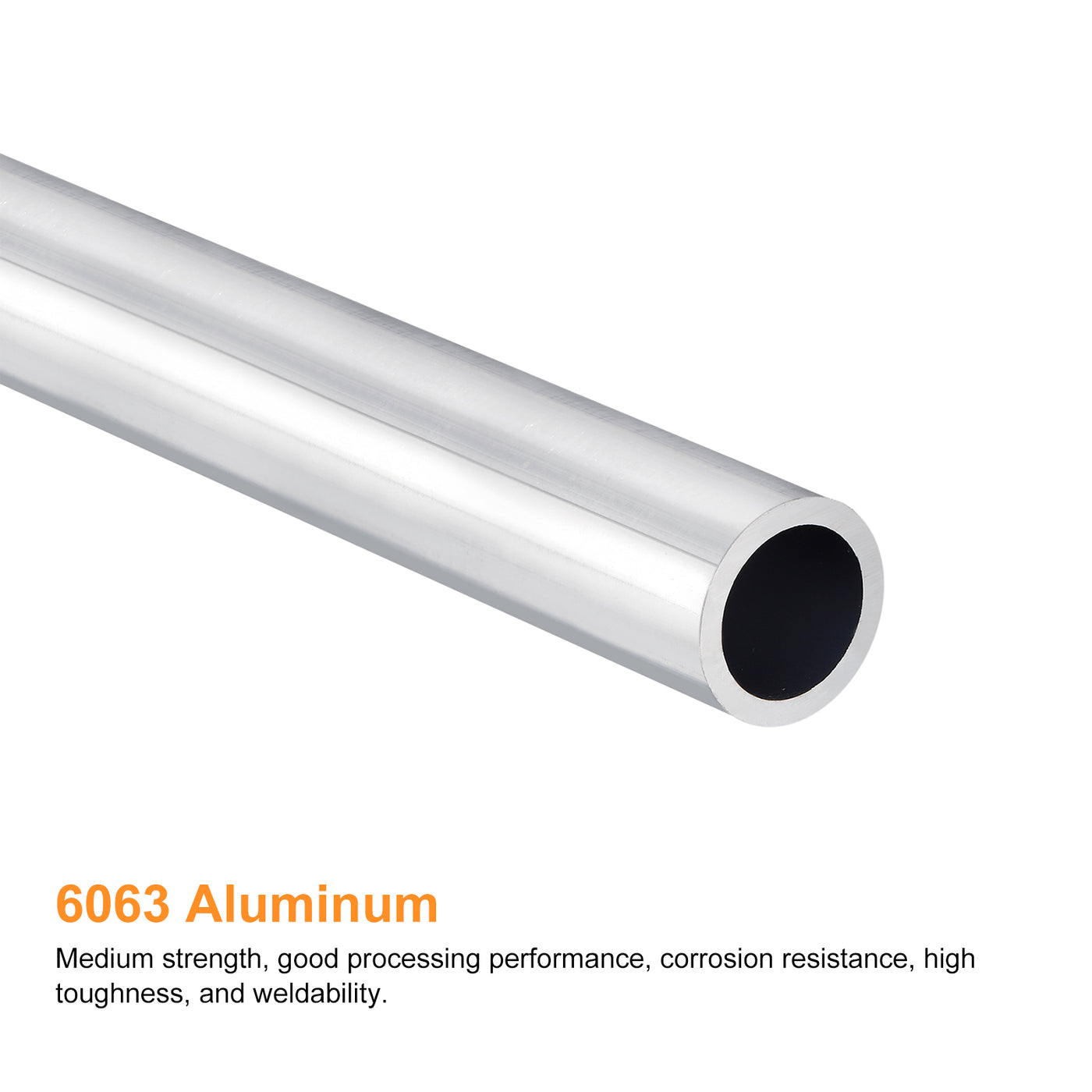 uxcell Uxcell 30mm OD 20mm Inner Dia 400mm Length 6063 Aluminum Tube for Industry DIY Project