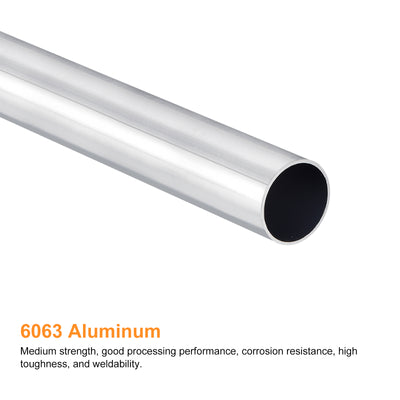Harfington Uxcell 29mm OD 27mm Inner Dia 400mm Length 6063 Aluminum Tube for Industry DIY Project