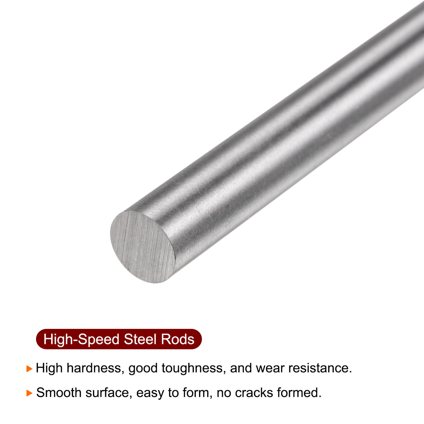 Harfington 5pcs 7.2mm x 100mm High Speed Steel (HSS) Round Rod Lathe Bar Stock DIY Tool
