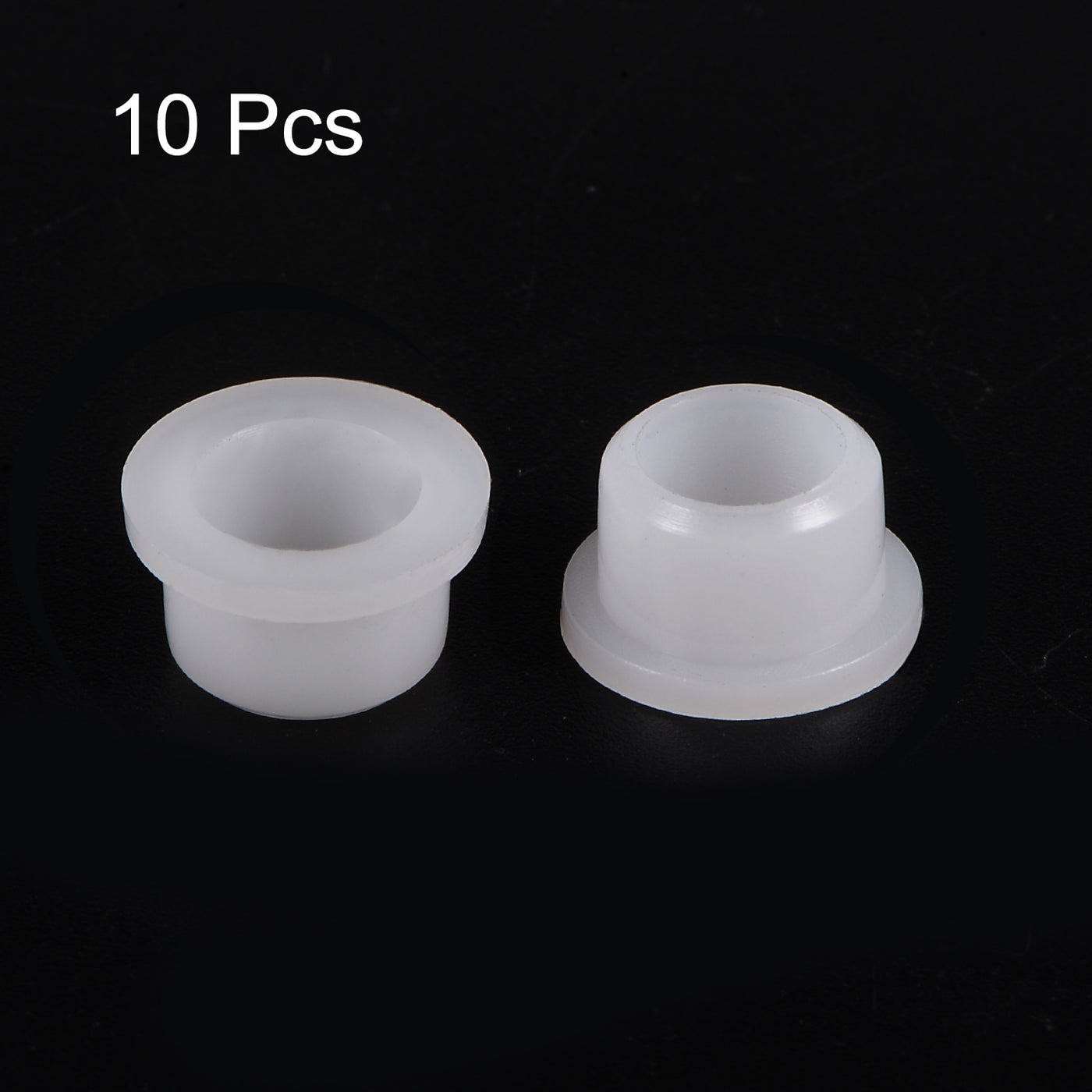 uxcell Uxcell 10pcs Flanged Sleeve Bearings 8.05mm ID 11.2mm OD 8mm Length Nylon Bushing White