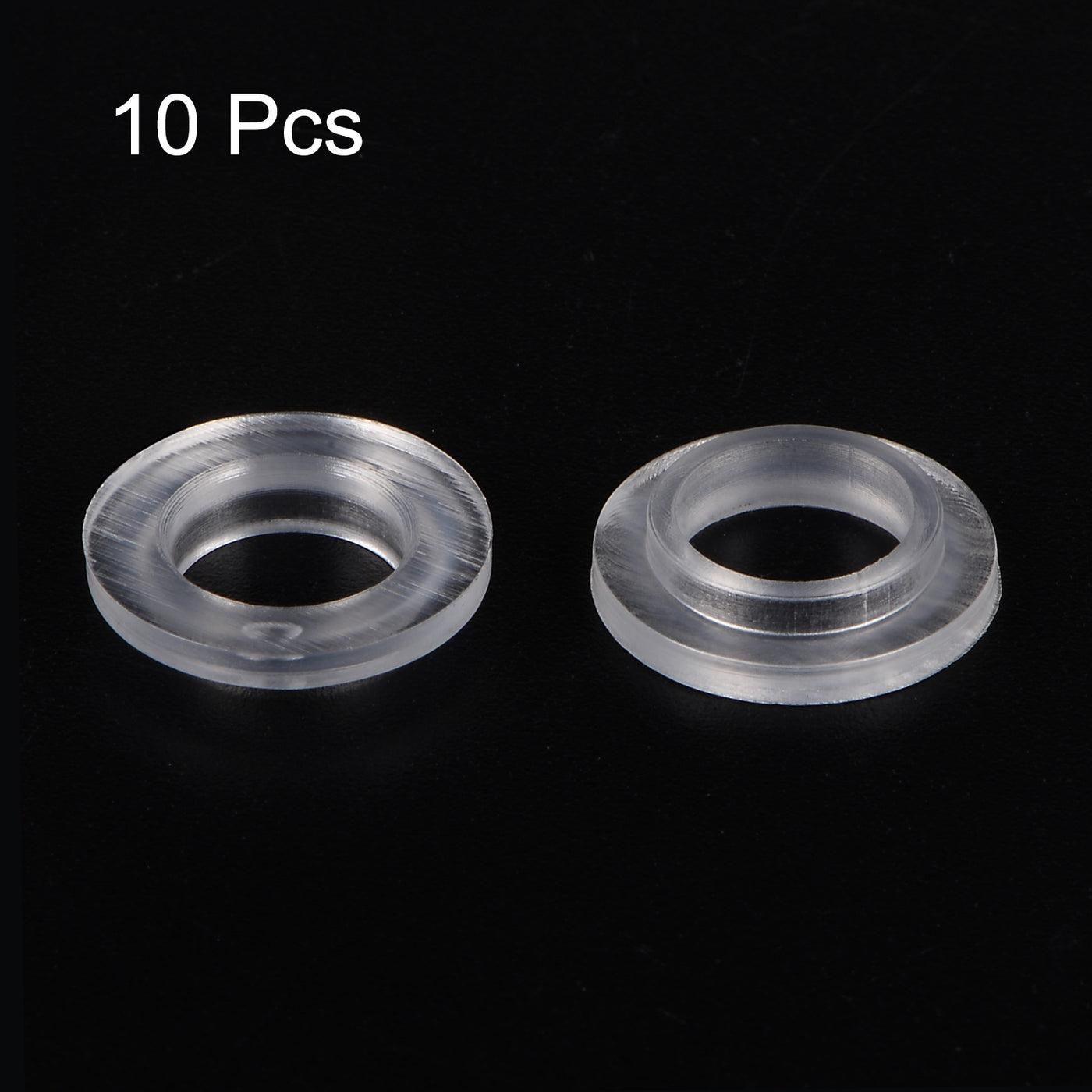 uxcell Uxcell 10pcs Flanged Nylon Bushings 8.1mm ID 10.1mm OD 3.1mm Length, Translucent