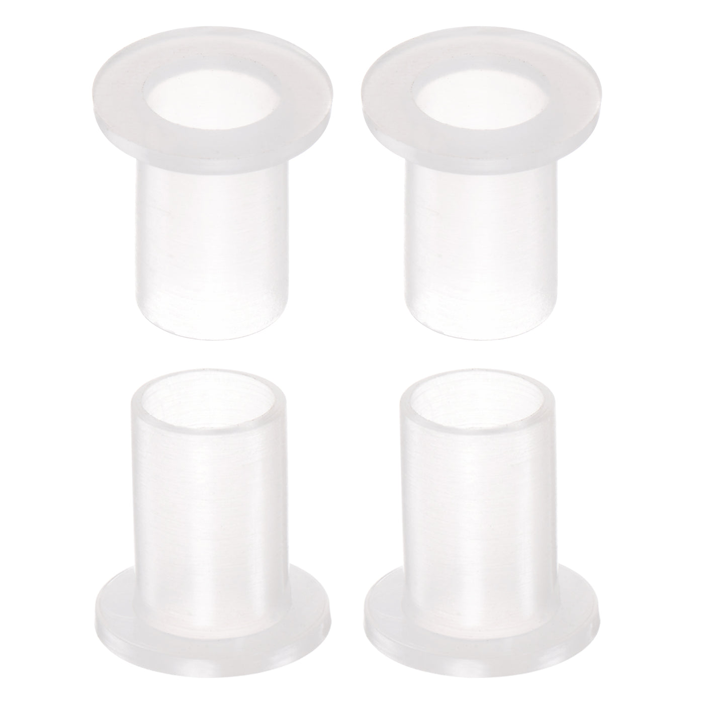 uxcell Uxcell 4pcs Flanged Sleeve Bearings 9mm ID 10.8mm OD 16.9mm Length Nylon Bushing, White