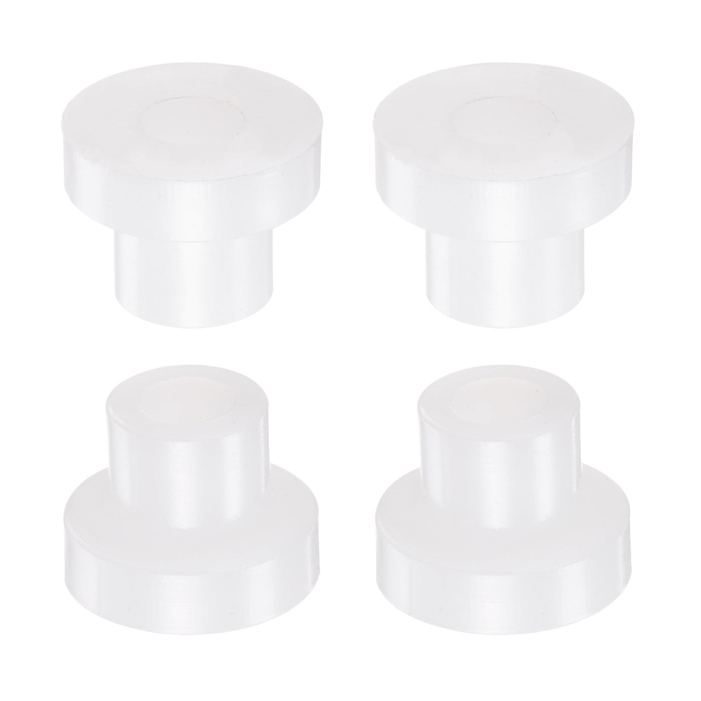 uxcell Uxcell 4pcs Flanged Sleeve Bearings 9mm ID 15mm OD 18mm Length Nylon Bushings, White