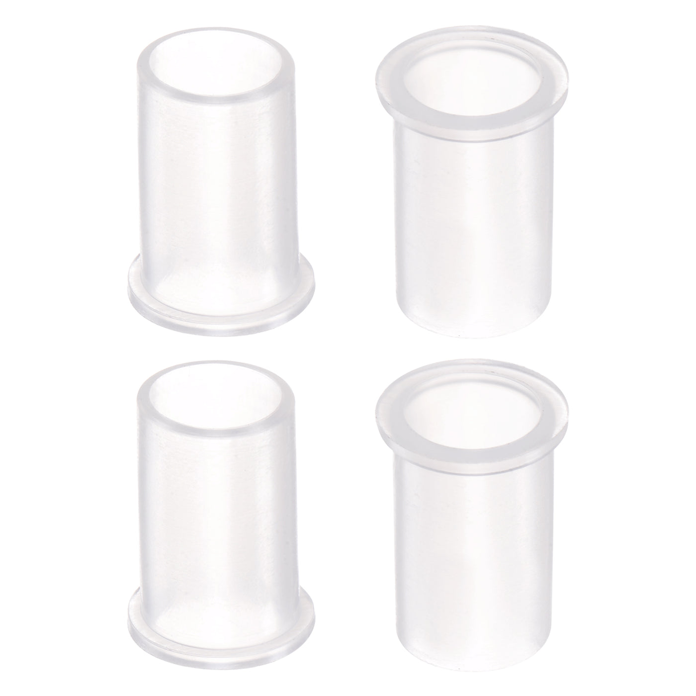 uxcell Uxcell 4pcs Flanged Nylon Bushings 9.95mm ID 11.95mm OD 19.2mm Length, Translucent