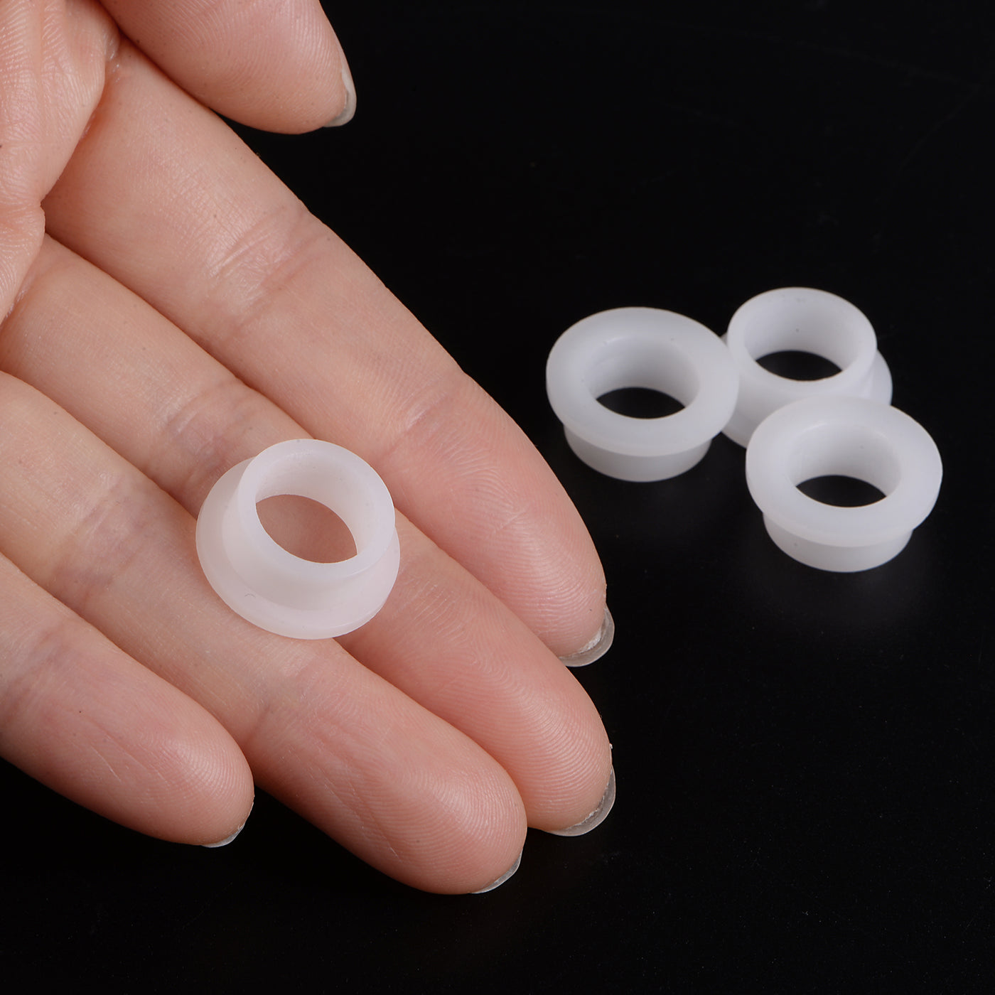 Uxcell 4pcs Flanged Sleeve Bearings 10mm ID 13mm OD 6.5mm Length Nylon