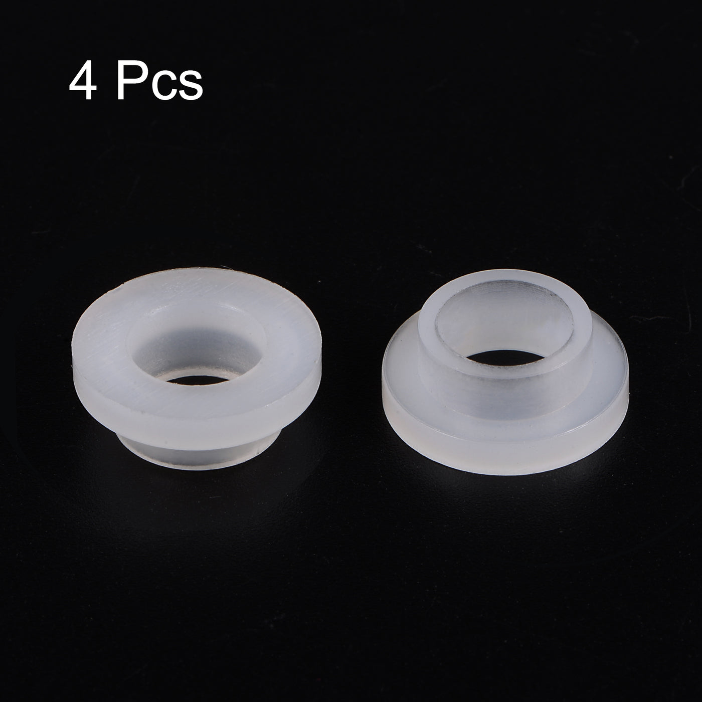 uxcell Uxcell 4pcs Flanged Sleeve Bearings 10mm ID 13mm OD 7mm Length Nylon Bushings, White