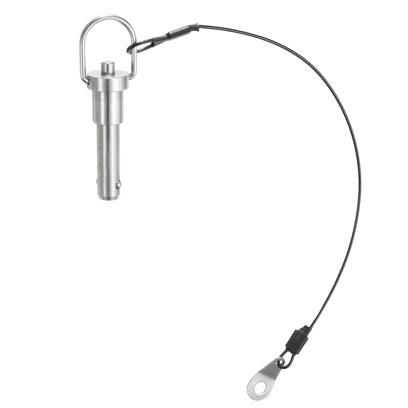 uxcell Uxcell Ball Locking Pins with Button Handle, 10mm Pin Dia. 25mm Usage Length Push-Button Quick Release Pin with Lanyard Cable, 304 Stainless Steel