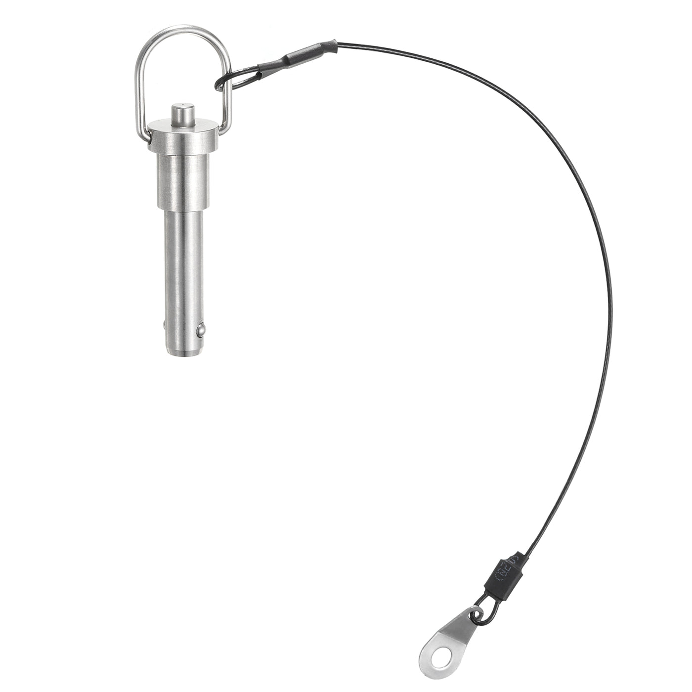 uxcell Uxcell Ball Locking Pins with Button Handle, 10mm Pin Dia. 30mm Usage Length Push-Button Quick Release Pin with Lanyard Cable, 304 Stainless Steel