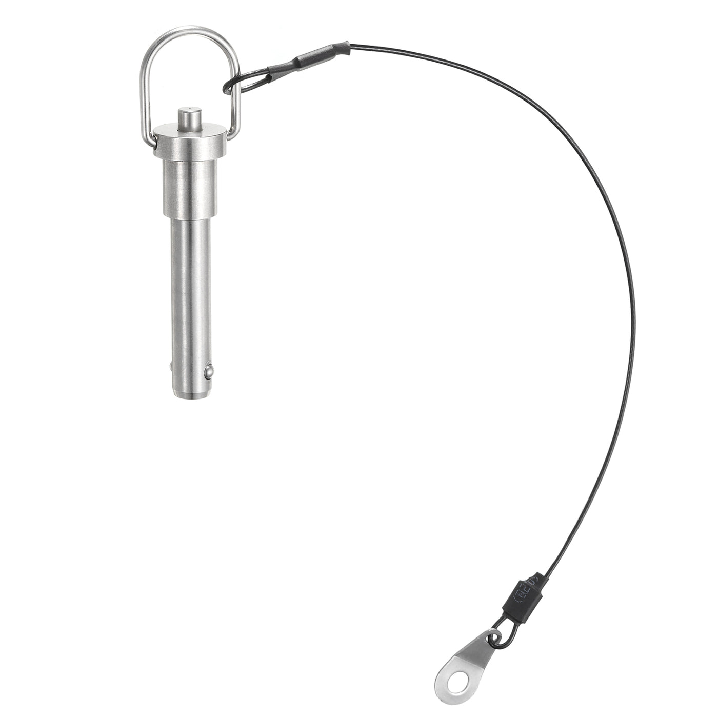 uxcell Uxcell Ball Locking Pins with Button Handle, 10mm Pin Dia. 35mm Usage Length Push-Button Quick Release Pin with Lanyard Cable, 304 Stainless Steel