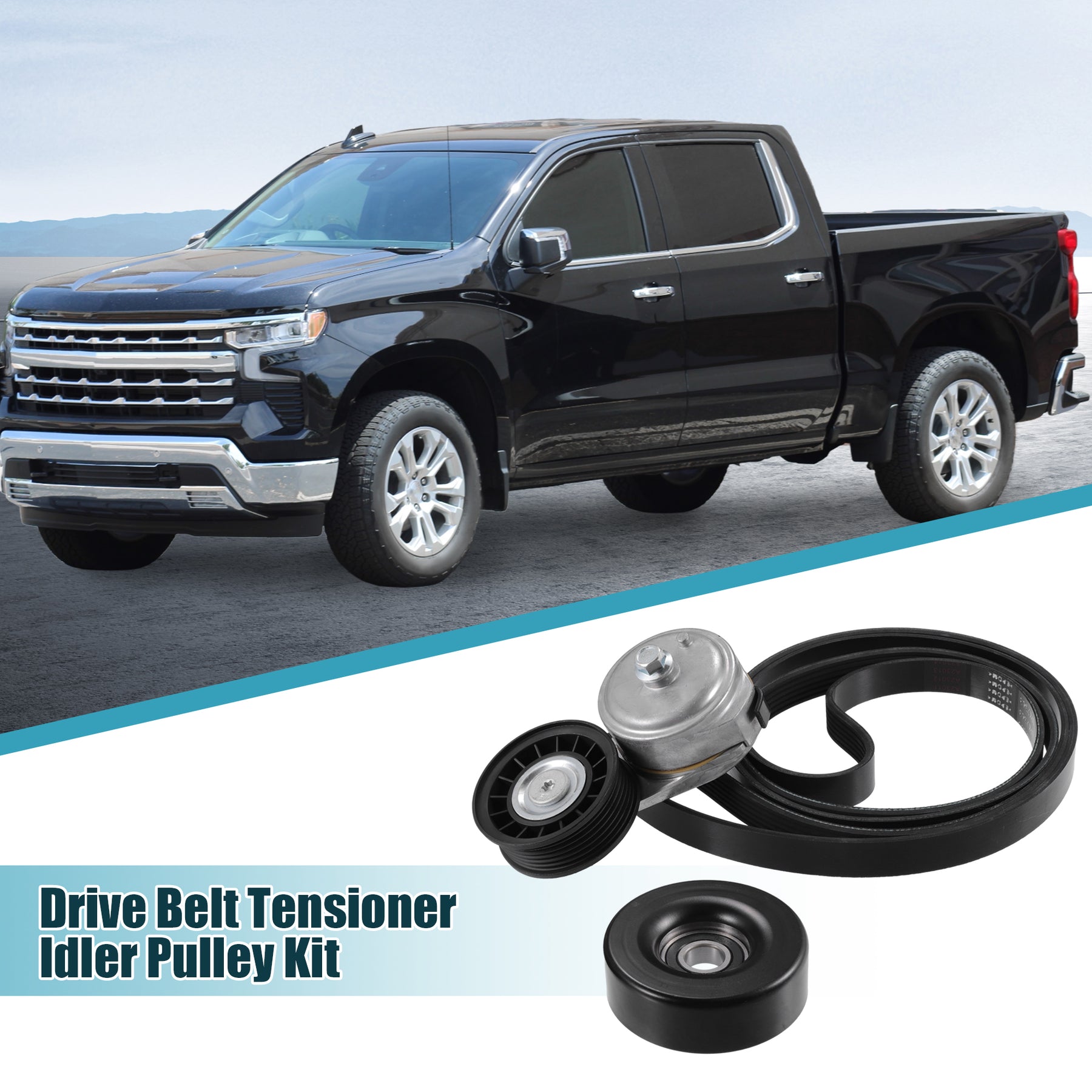 Uxcell 1 Set Drive Belt Tensioner Idler Pulley Assembly Replacement for