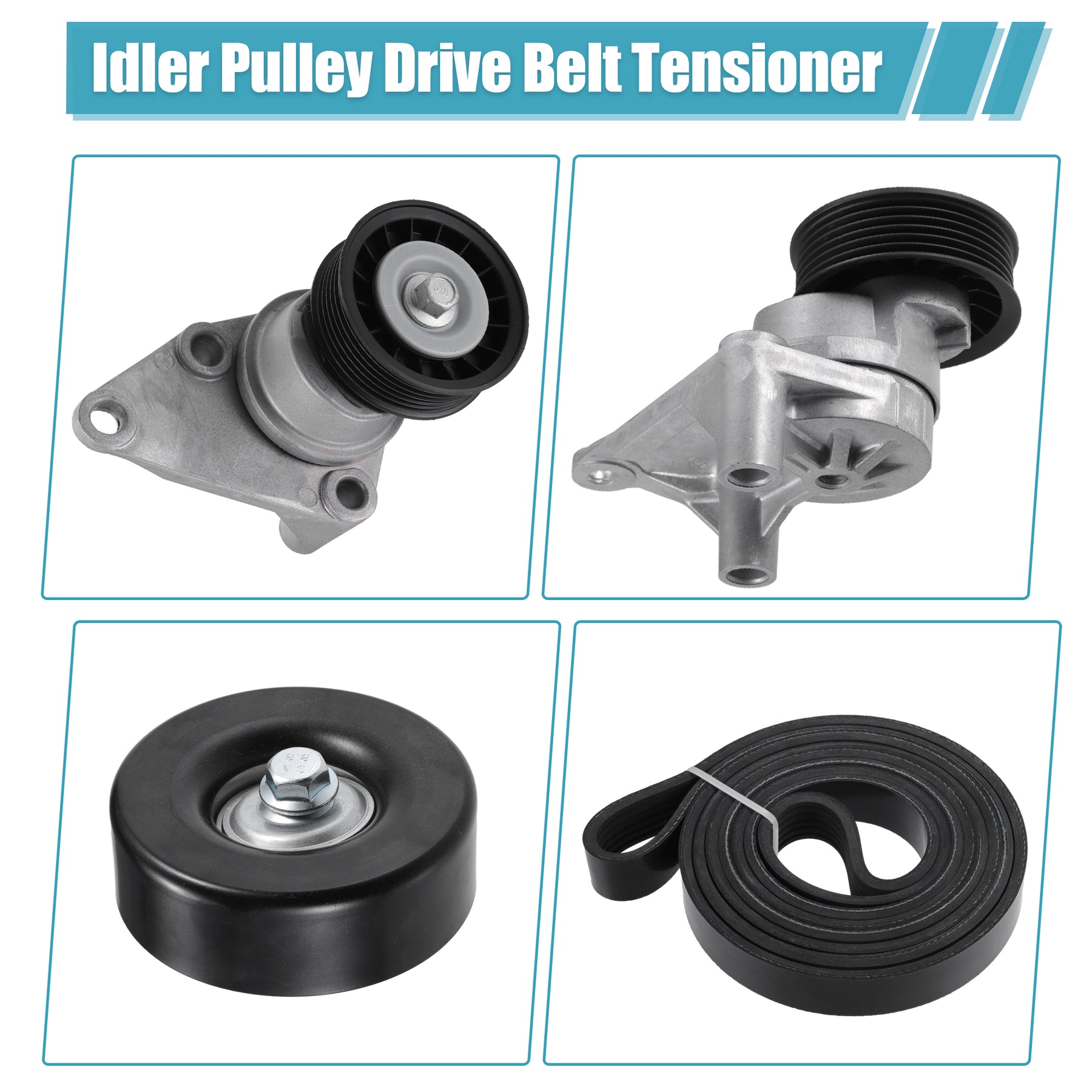 Uxcell 1 Set Drive Belt Tensioner Idler Pulley Assembly Replacement for