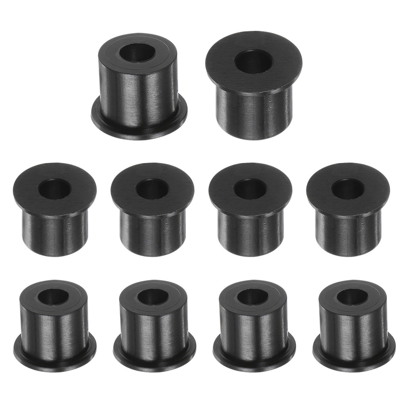 uxcell Uxcell 10pcs Flanged Sleeve Bearings 8.2mm ID 17.8mm OD 17mm Length Nylon Bushing White