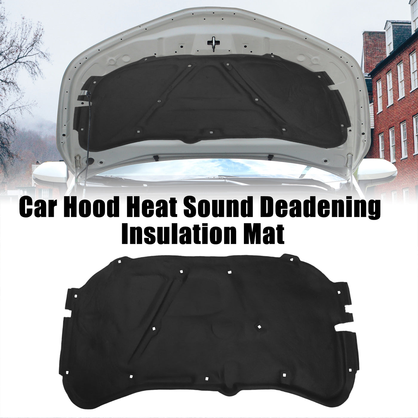 X AUTOHAUX Car Hood Heat Sound Deadening Insulation Mat Engine Soundproof Pad for VW Jetta 1999-2005