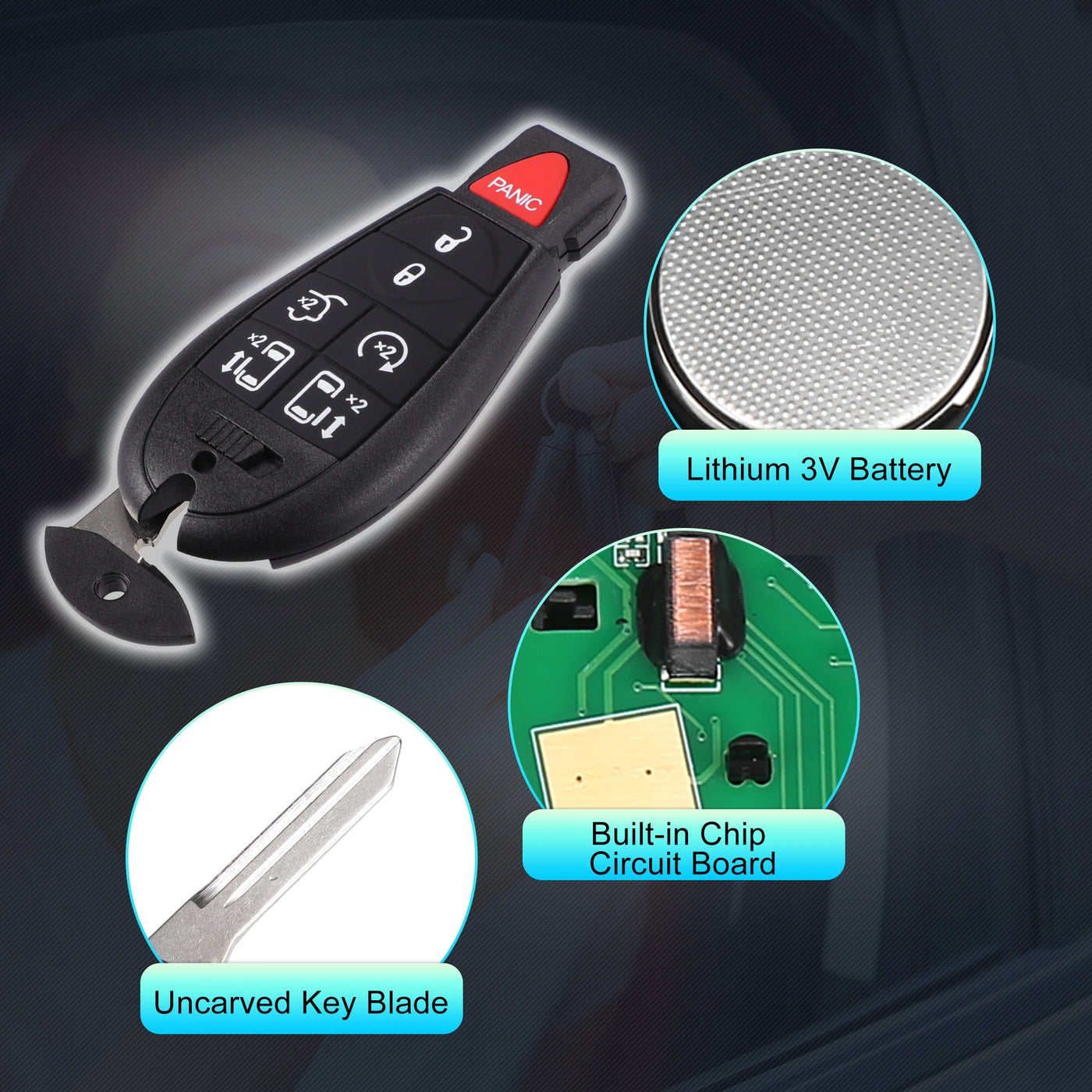 Remote Starter Chrysler 300 Dodge Charger SRT 2011+ Smart Key 5B