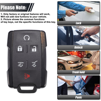 Harfington Key Programmer with Keyless Entry Remote Key Fob Replacement for Chevrolet Tahoe Suburban for GMC Yukon 2015-2020 M3N32337100 315Mhz with Chip 6 Button OBD2 Tool