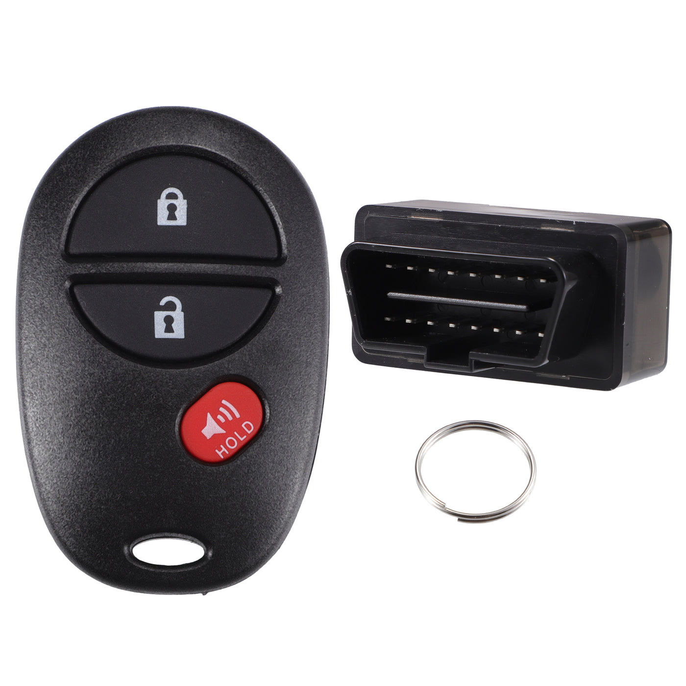 X AUTOHAUX Key Programmer with Keyless Entry Remote Key Fob Replacement Fit for Toyota Tacoma Tundra Sequoia Highlander Sienna GQ43VT20T 315Mhz with Chip 3 Button OBD2 Tool