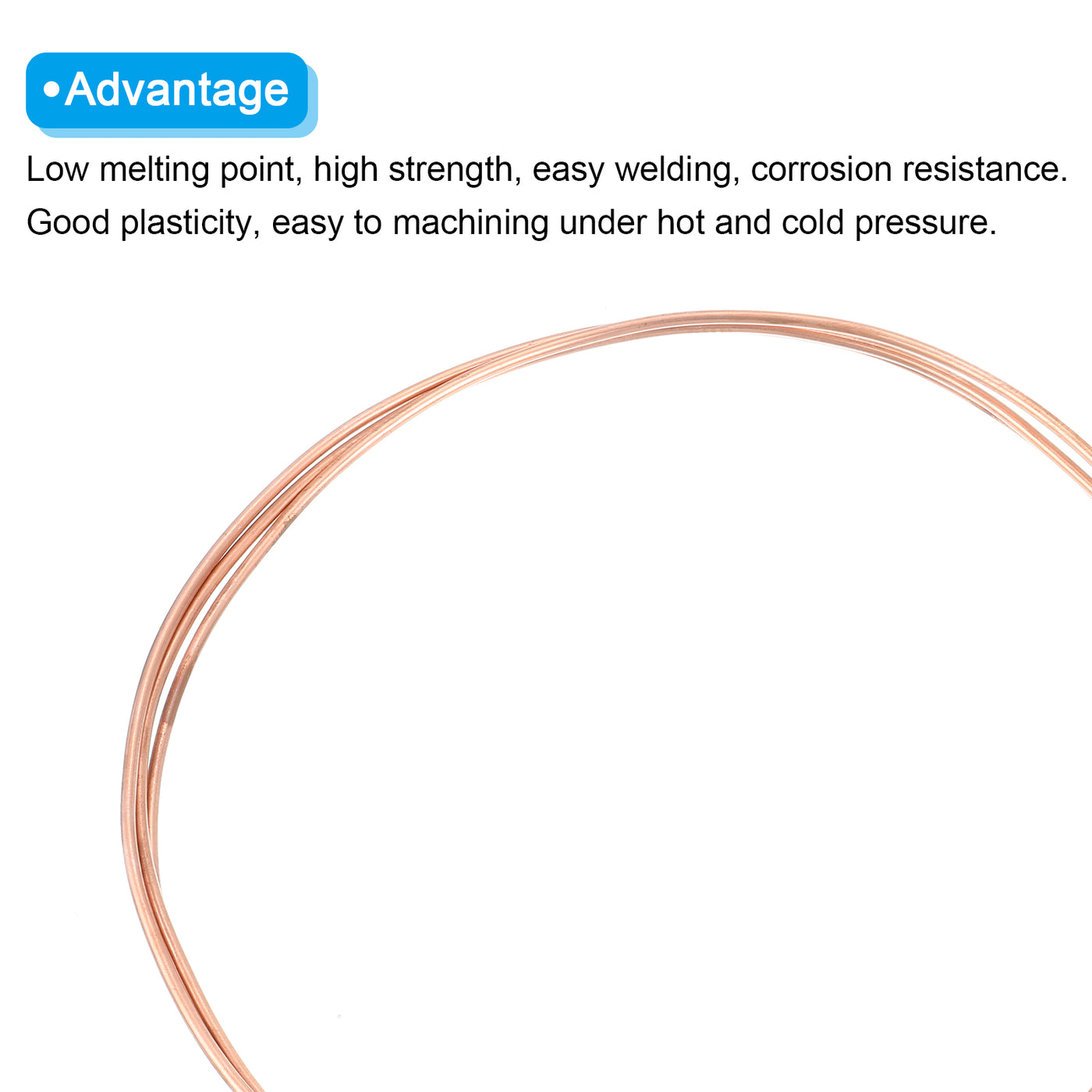 Harfington Copper Tube Refrigeration Tubing 1/8" OD x 3/64" ID x 6.6Ft Seamless Round Pipe Coil for Refrigerator, Freezer, Air Conditioner