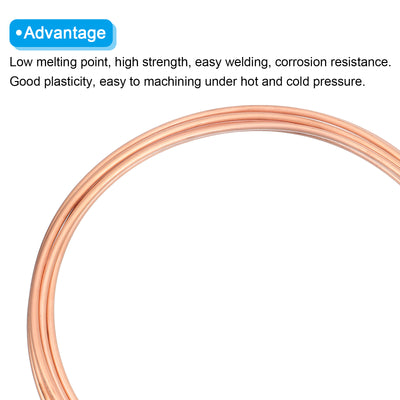 Harfington Copper Tube Refrigeration Tubing 0.31" OD x 0.24" ID x 19.7Ft Seamless Round Pipe Coil for Refrigerator, Freezer, Air Conditioner