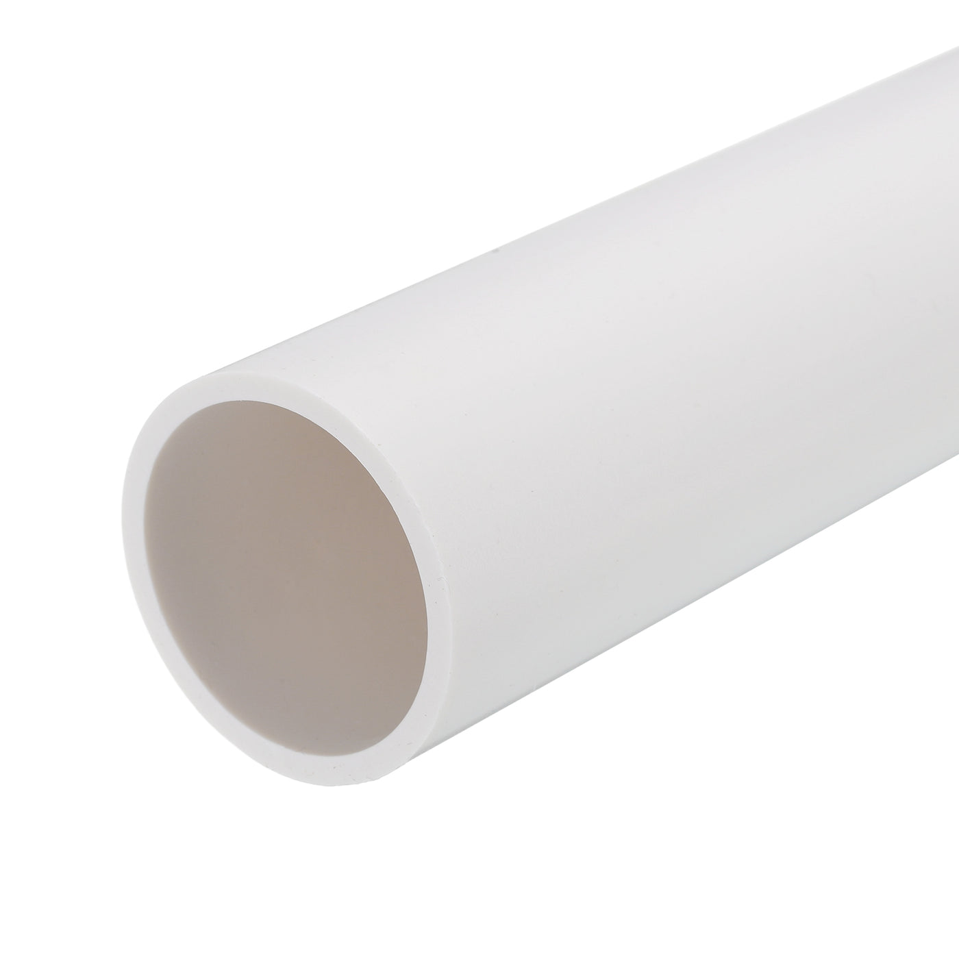 Harfington PVC Rigid Round Pipe 42.6mm ID 50mm(2 Inch) OD 350mm White High Impact for Water Pipe Crafts Cable Sleeve