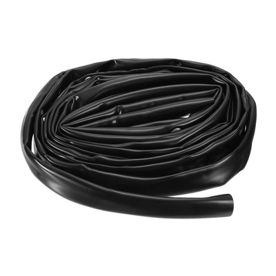 Harfington Uxcell Black PVC Tube Wire Harness Tubing, 1-inch(25mm) ID 23ft Sleeve for Wire Sheathing Wire Protection