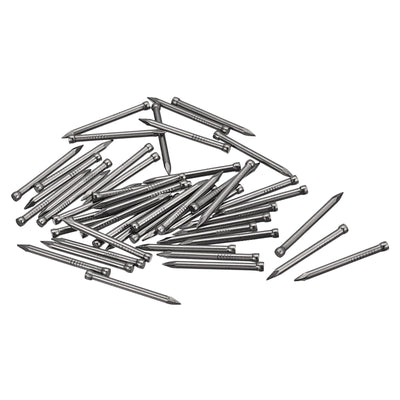 Harfington Uxcell Finishing Nails 80pcs 28mm Hand-Drive Hardware Carbon Steel Lost Head Nails