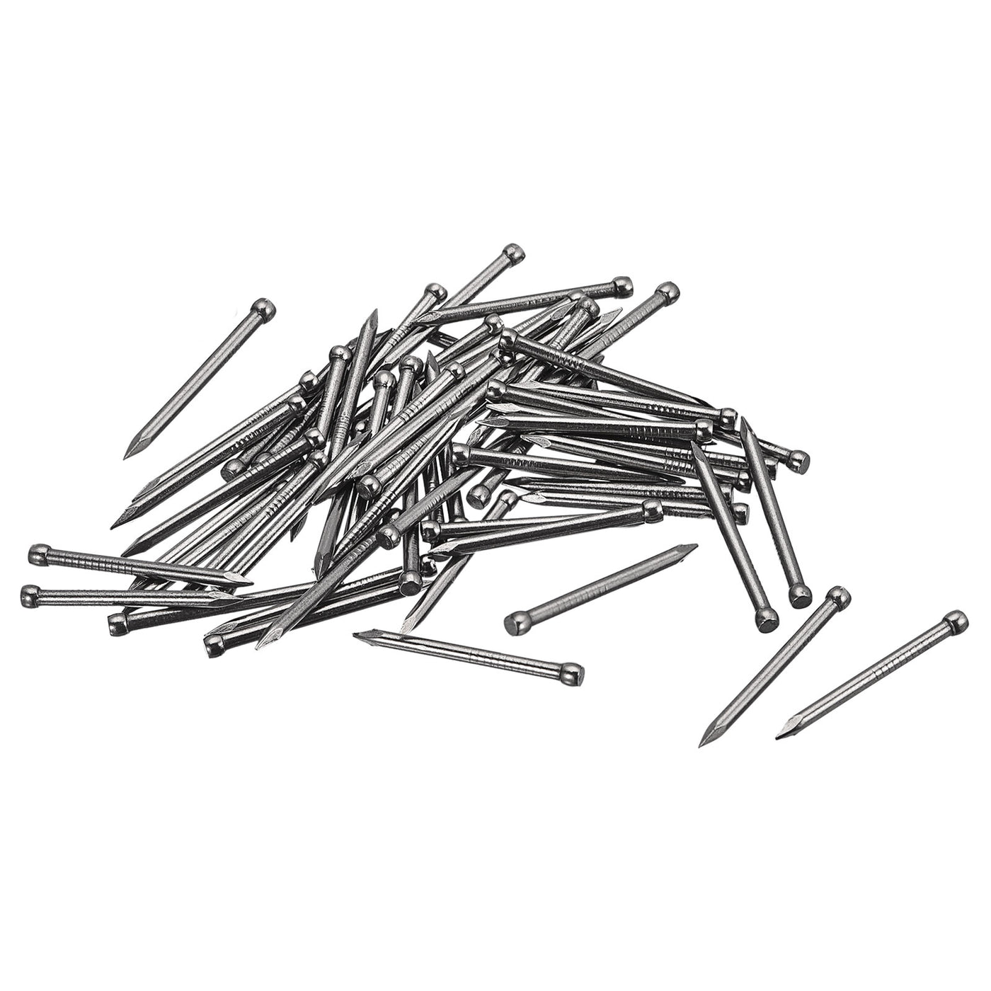 uxcell Uxcell Finishing Nails 50pcs 30mm Hand-Drive Hardware Carbon Steel Lost Head Nails