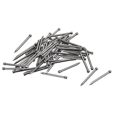 Harfington Uxcell Finishing Nails 120pcs 30mm Hand-Drive Hardware Carbon Steel Lost Head Nails