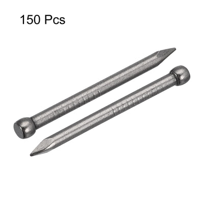 Harfington Uxcell Finishing Nails 150pcs 30mm Hand-Drive Hardware Carbon Steel Lost Head Nails