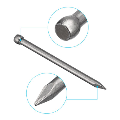 Harfington Uxcell Finishing Nails 50pcs 35mm Hand-Drive Hardware Carbon Steel Lost Head Nails