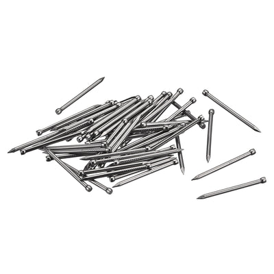 Harfington Uxcell Finishing Nails 50pcs 35mm Hand-Drive Hardware Carbon Steel Lost Head Nails