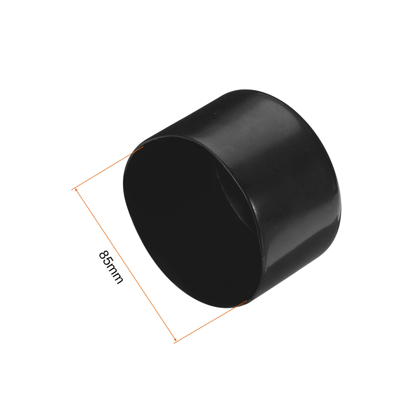 uxcell Uxcell Rubber End Caps 85mm ID Vinyl Round Tube Bolt Cap Cover Screw Thread Protectors Black