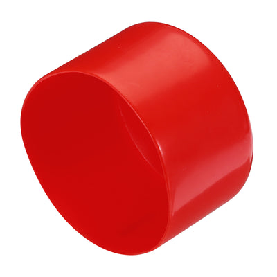 Harfington Uxcell 2pcs Rubber End Caps 70mm ID Vinyl Round Tube Bolt Cap Cover Screw Thread Protectors Red