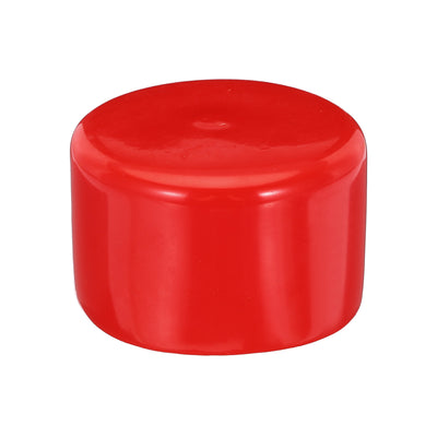 Harfington Uxcell Rubber End Caps 90mm ID Vinyl Round Tube Bolt Cap Cover Screw Thread Protectors Red
