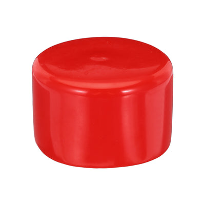 Harfington Uxcell Rubber End Caps 100mm ID Vinyl Round Tube Bolt Cap Cover Screw Thread Protectors Red