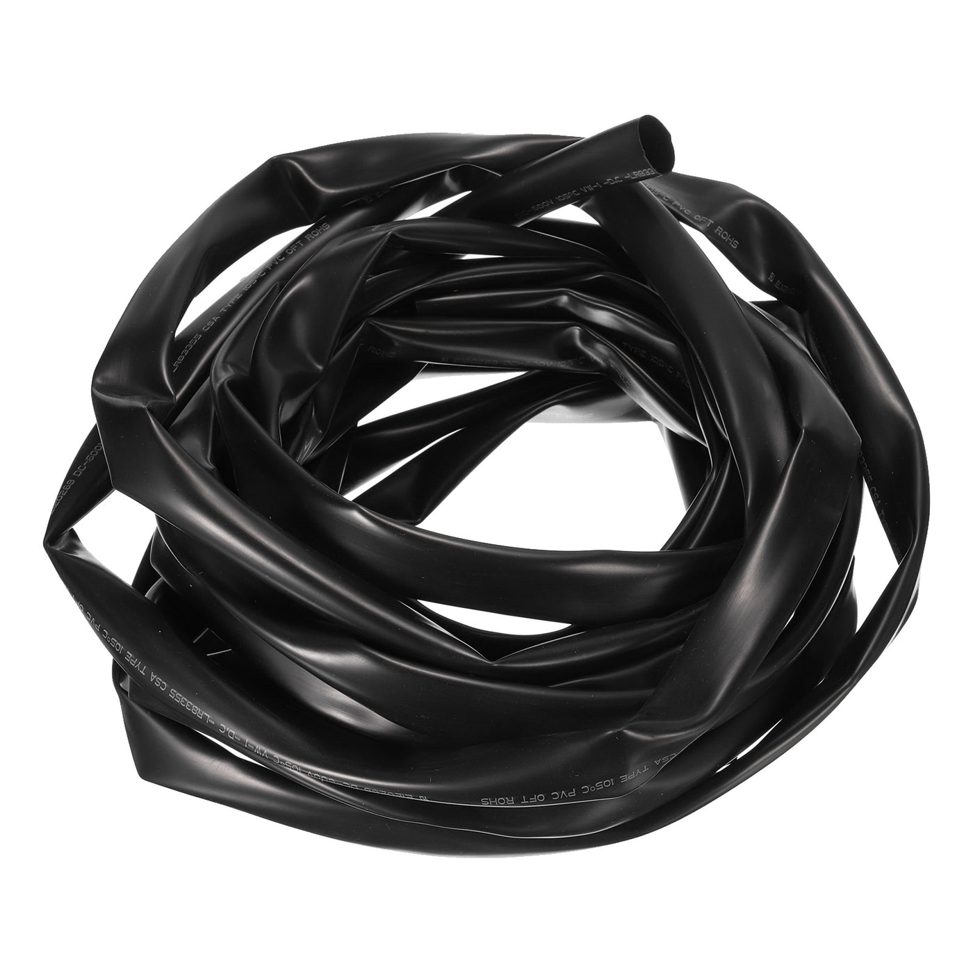 uxcell Uxcell Black PVC Tube Wire Harness Tubing, 14mm ID 23ft Sleeve for Wire Sheathing Wire Protection