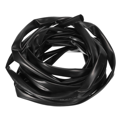 Harfington Uxcell Black PVC Tube Wire Harness Tubing, 14mm ID 23ft Sleeve for Wire Sheathing Wire Protection