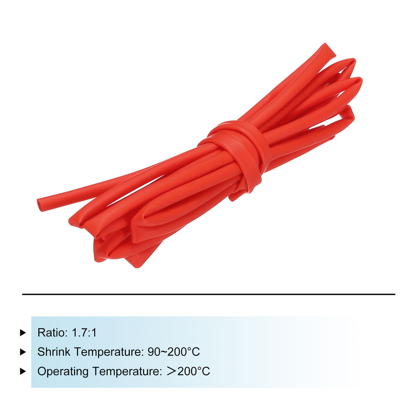 Harfington Silicone Heat Shrink Tubing 1.7:1 Ratio 5/32"(4mm) ID x 13/64"(5mm) OD 9.8ft Silicone Rubber Hose Insulation Sleeve for Automotive Wiring Marine Red