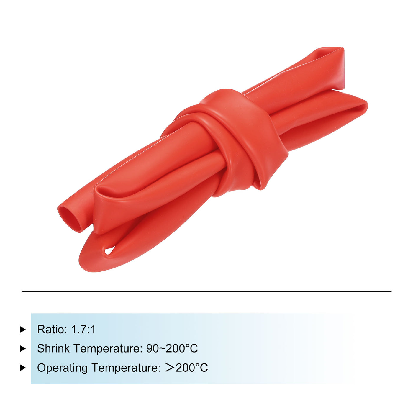 Harfington Silicone Heat Shrink Tubing 1.7:1 Ratio 0.47"(12mm) ID x 0.55"(14mm) OD 3.3ft Silicone Rubber Hose Insulation for Automotive Wiring Marine, Red