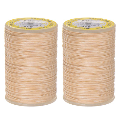 Harfington 2pcs Upholstery Sewing Thread 328 Yards 300m Polyester String Beige