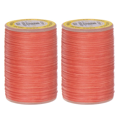 Harfington 2pcs Upholstery Sewing Thread 328 Yards 300m Polyester String Pink