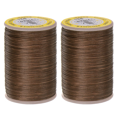 Harfington 2pcs Upholstery Sewing Thread 328 Yards 300m Polyester String Coffee