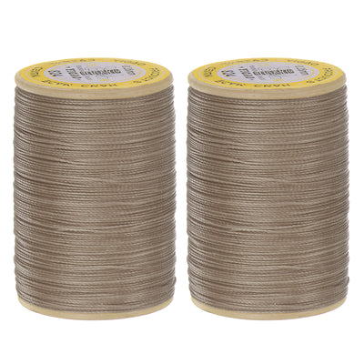 Harfington 2pcs Upholstery Sewing Thread 328 Yards 300m Polyester String Brown