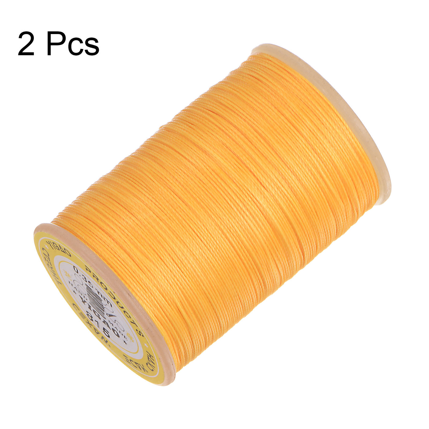 Harfington 2pcs Upholstery Sewing Thread 328 Yards 300m Polyester String Yellow