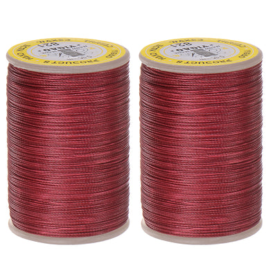 Harfington 2pcs Upholstery Sewing Thread 328 Yards 300m Polyester String Red