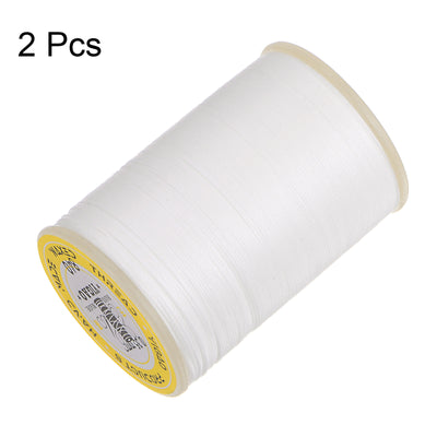 Harfington 2pcs Upholstery Sewing Thread 328 Yards 300m Polyester String White