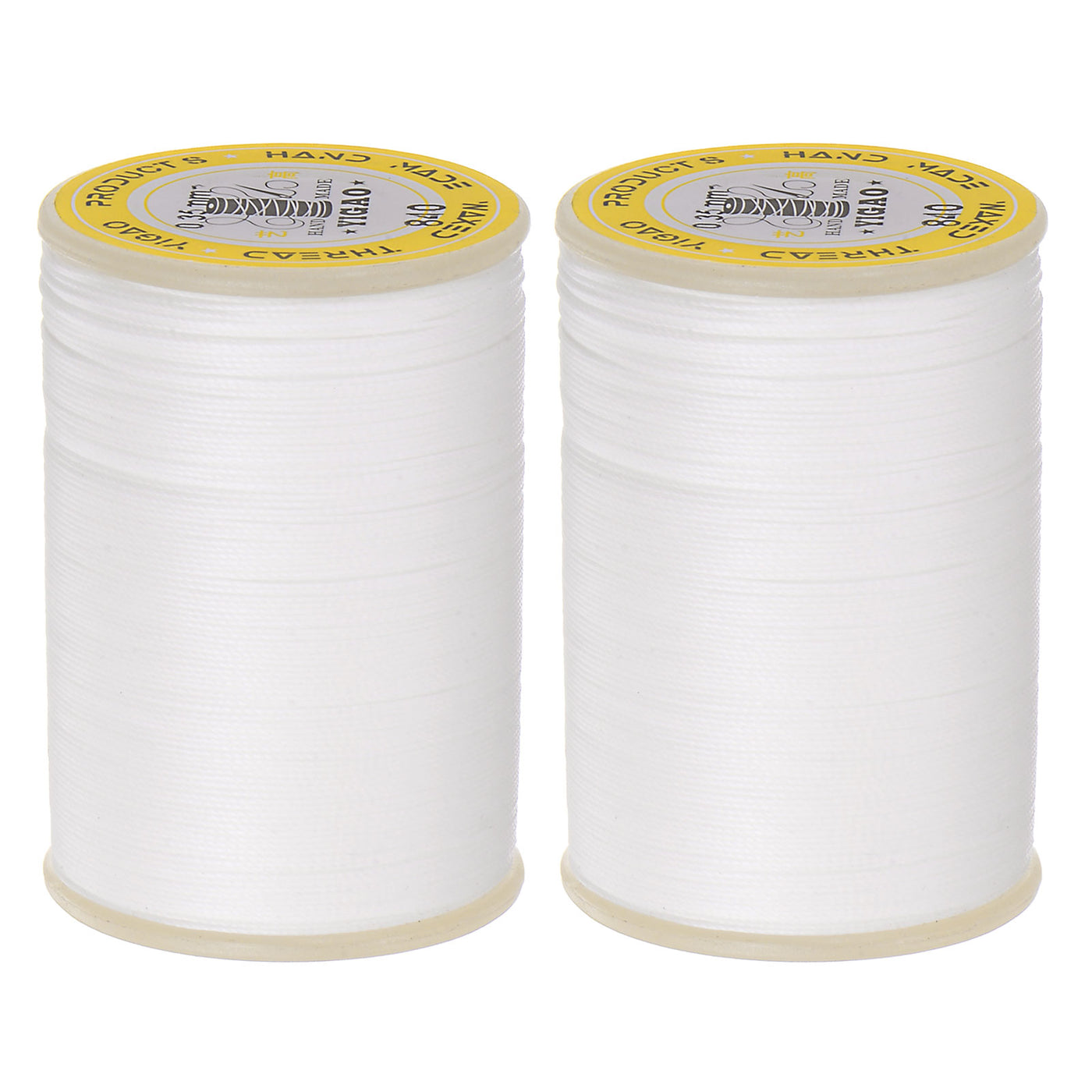 Harfington 2pcs Upholstery Sewing Thread 328 Yards 300m Polyester String White