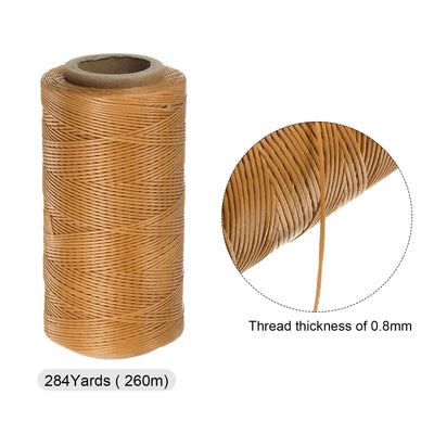 Harfington Upholstery Sewing Thread 284 Yards 260m Polyester String Light Brown